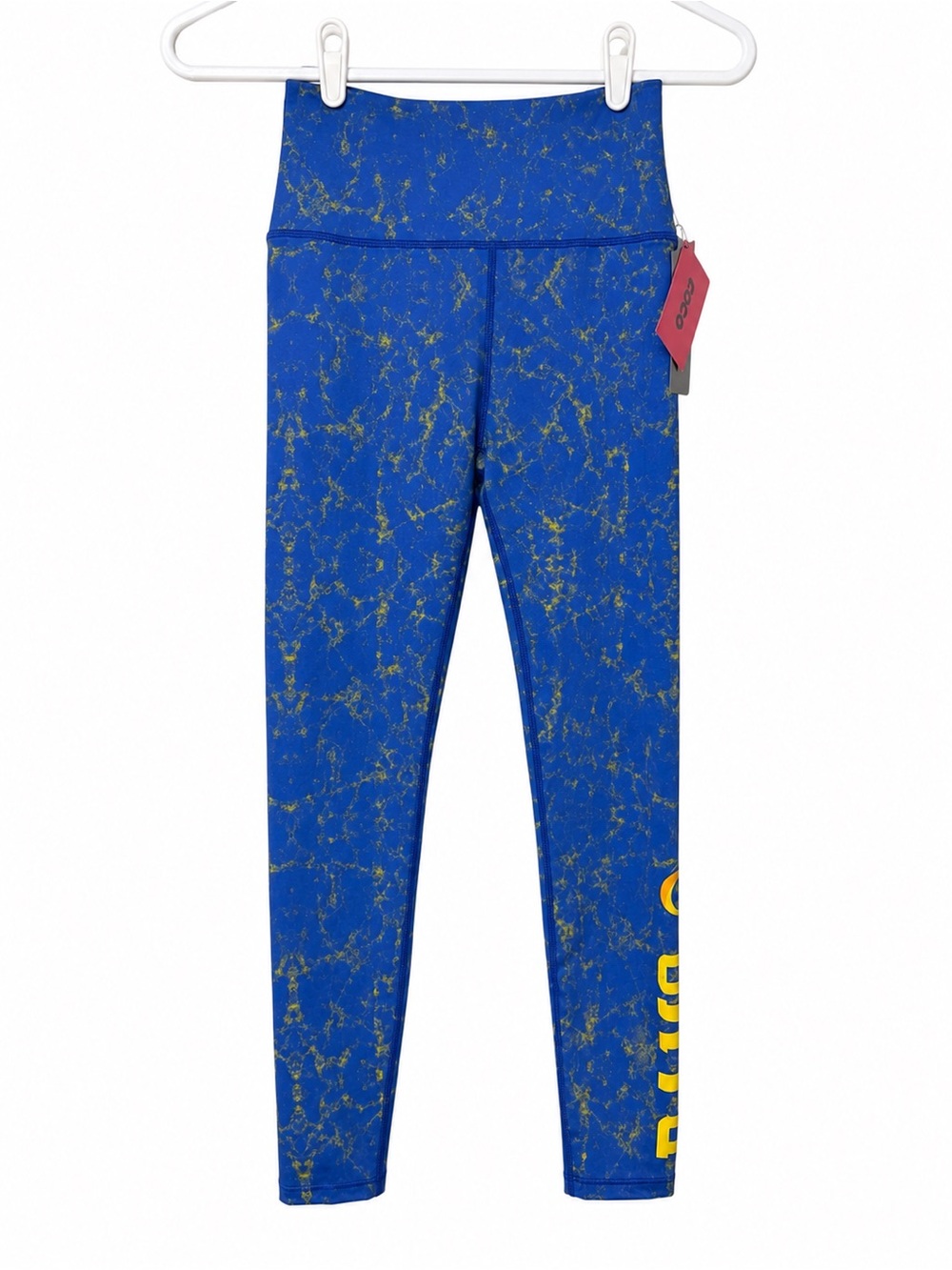 NFL Royal Blue Marble-Print Women’s Leggings with Yellow Logo
